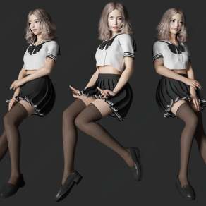 现代女人3D模型下载